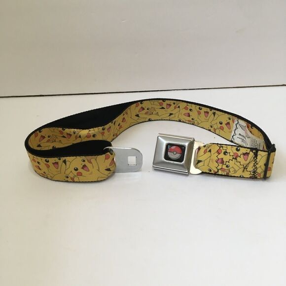 BUCKLE DOWN SEAT BELT ADJUSTABLE BELT IN POKÉMON PRINT - Picture 1 of 7